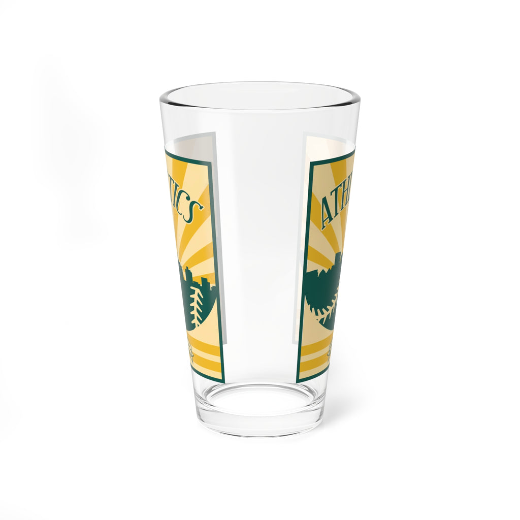 Mixing Glass, 16oz - Oakland Athletics Baseball, Sports Fan Barware, Baseball Team Cup, Baseball Gift, Drinkware for Baseball Fans