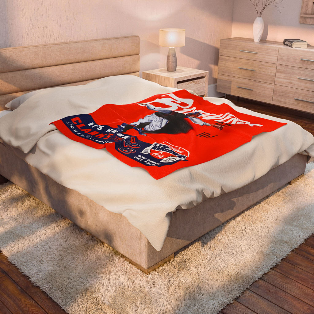 Milwaukee Brewers 1951 Vintage Program Cover Velveteen Plush Blanket