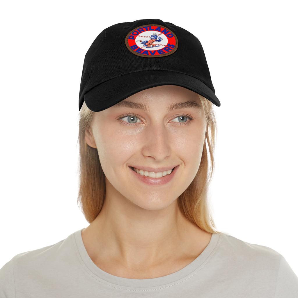 1967 Vintage Portland Beavers - Pacific Coast League Baseball - Dad Hat with Leather Patch (Round)