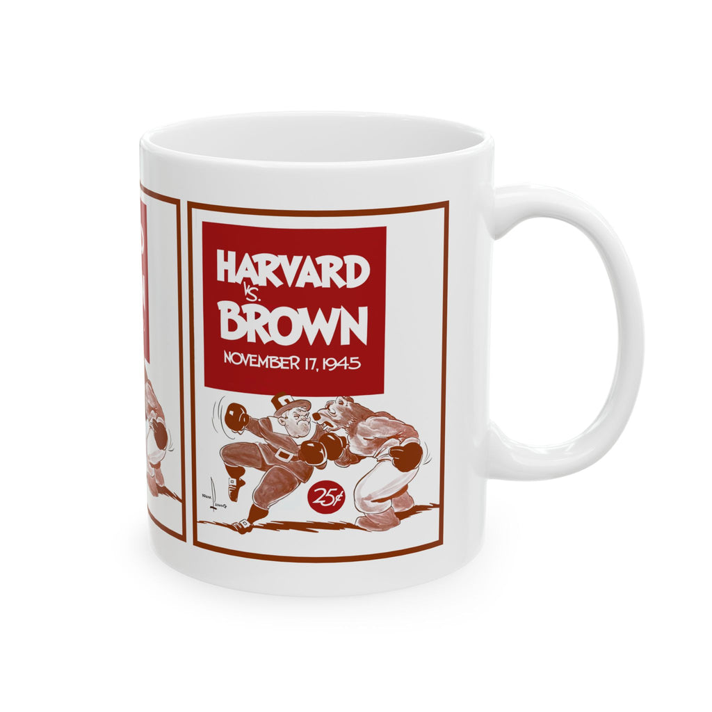 1945 Vintage Harvard vs Brown Football Ceramic Mug — 11oz & 15oz