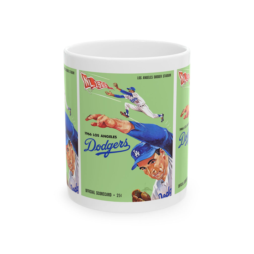 1966 Vintage Los Angeles Dodgers Program Cover - Ceramic Mug, 11oz
