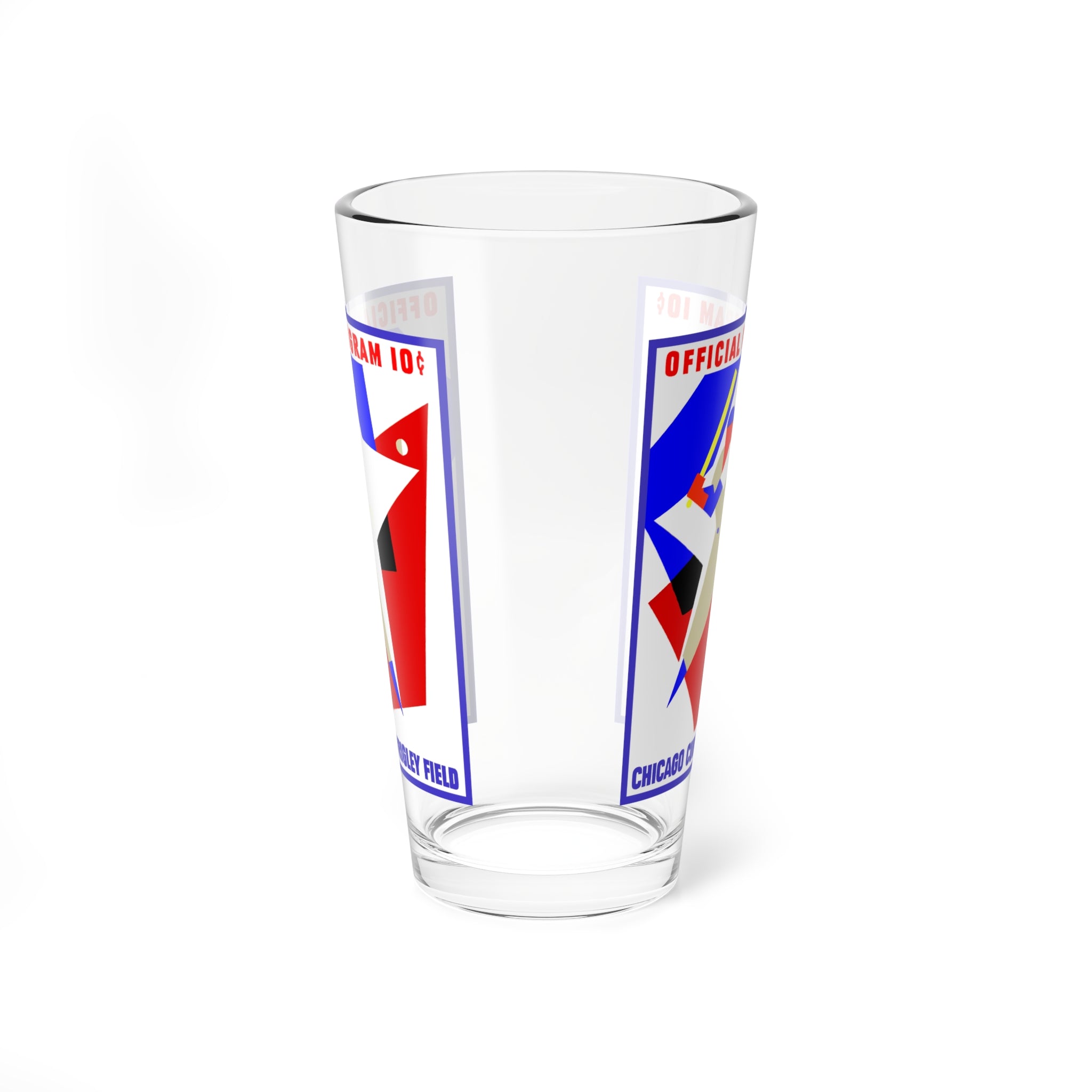 1957 Chicago Baseball Mixing Glass | 16oz Vintage Sports Barware