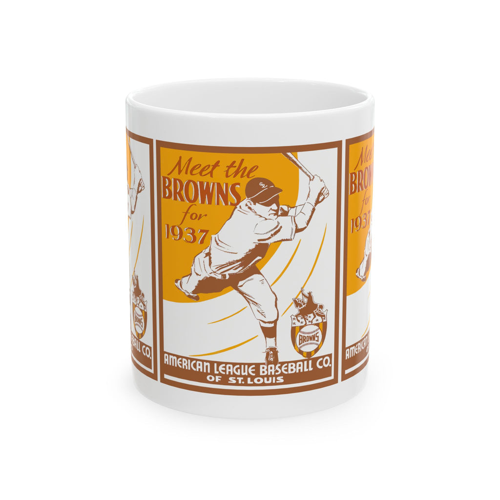 1937 Vintage St. Louis Browns Baseball Media Guide Cover - Ceramic Mug, 11oz