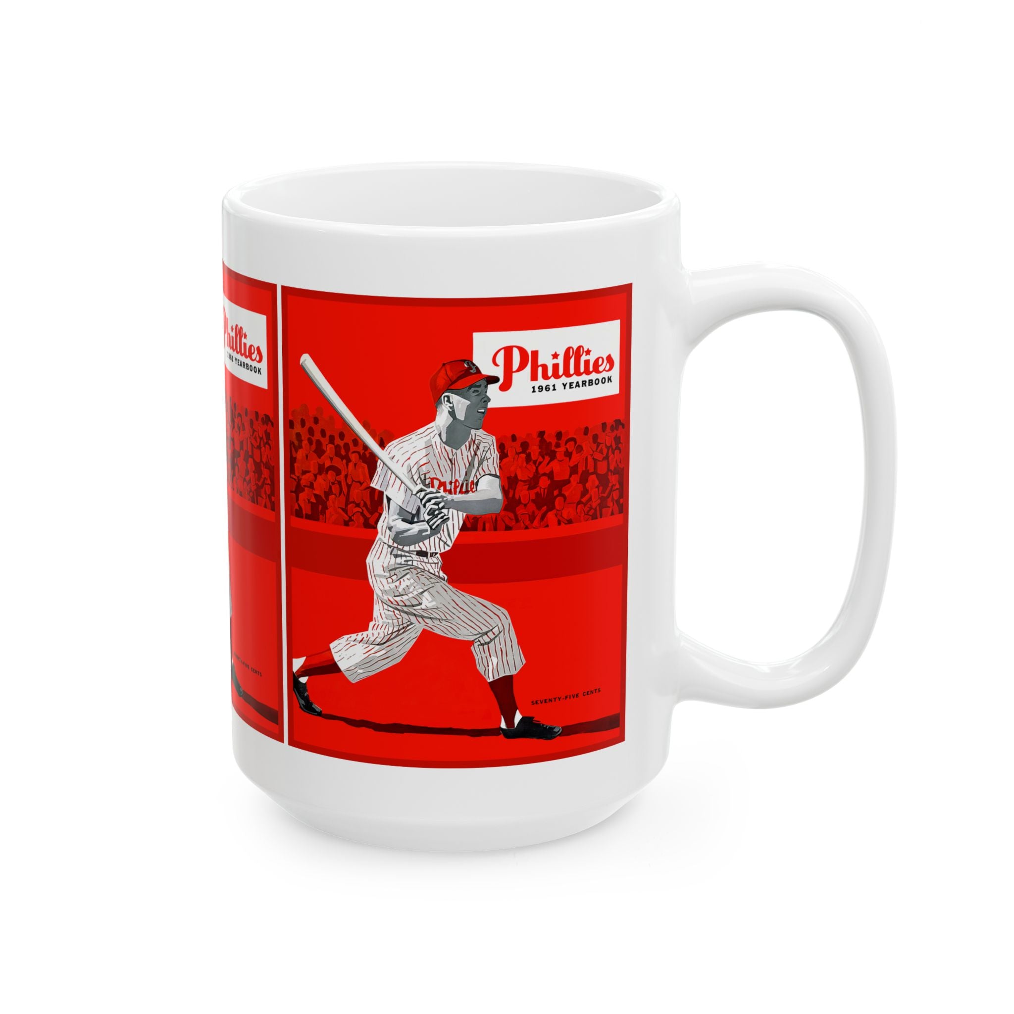 1961 Vintage Philadelphia Phillies Baseball Yearbook Cover - Ceramic Mug, 11oz, 15oz