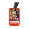 1953 Texas vs Oklahoma Football Luggage Tag | Vintage College Rivalry