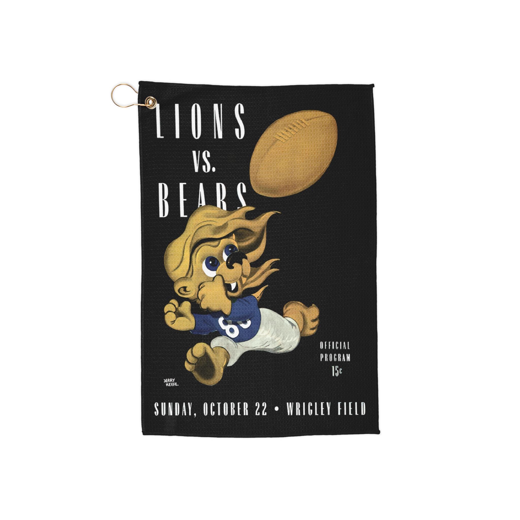 1944 Lions vs Bears Football Vintage Golf Towel | Retro Sports