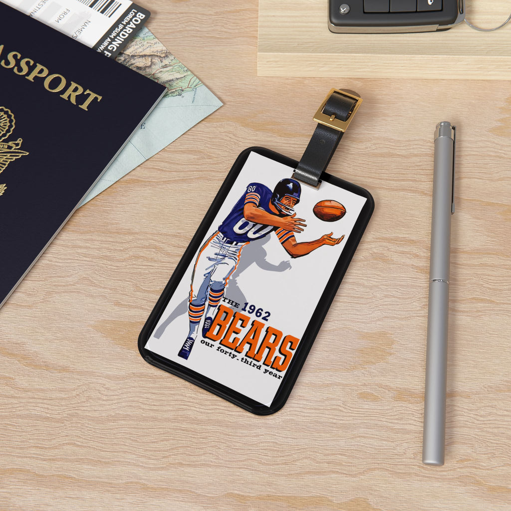 1962 Chicago Bears Vintage Football Yearbook Luggage Tag