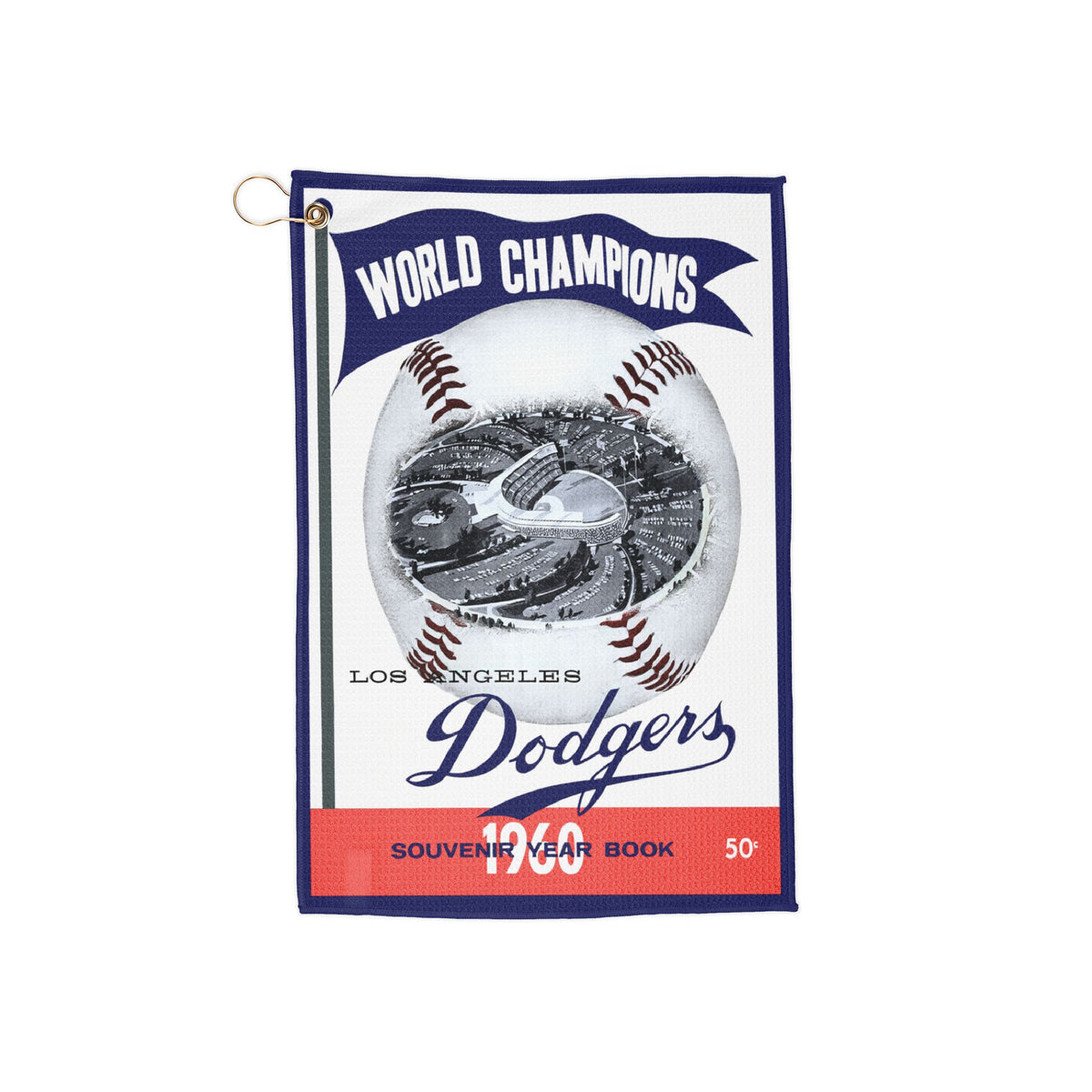 1960 Los Angeles Dodgers 'World Champions' Golf Towel – Vintage Baseball Design