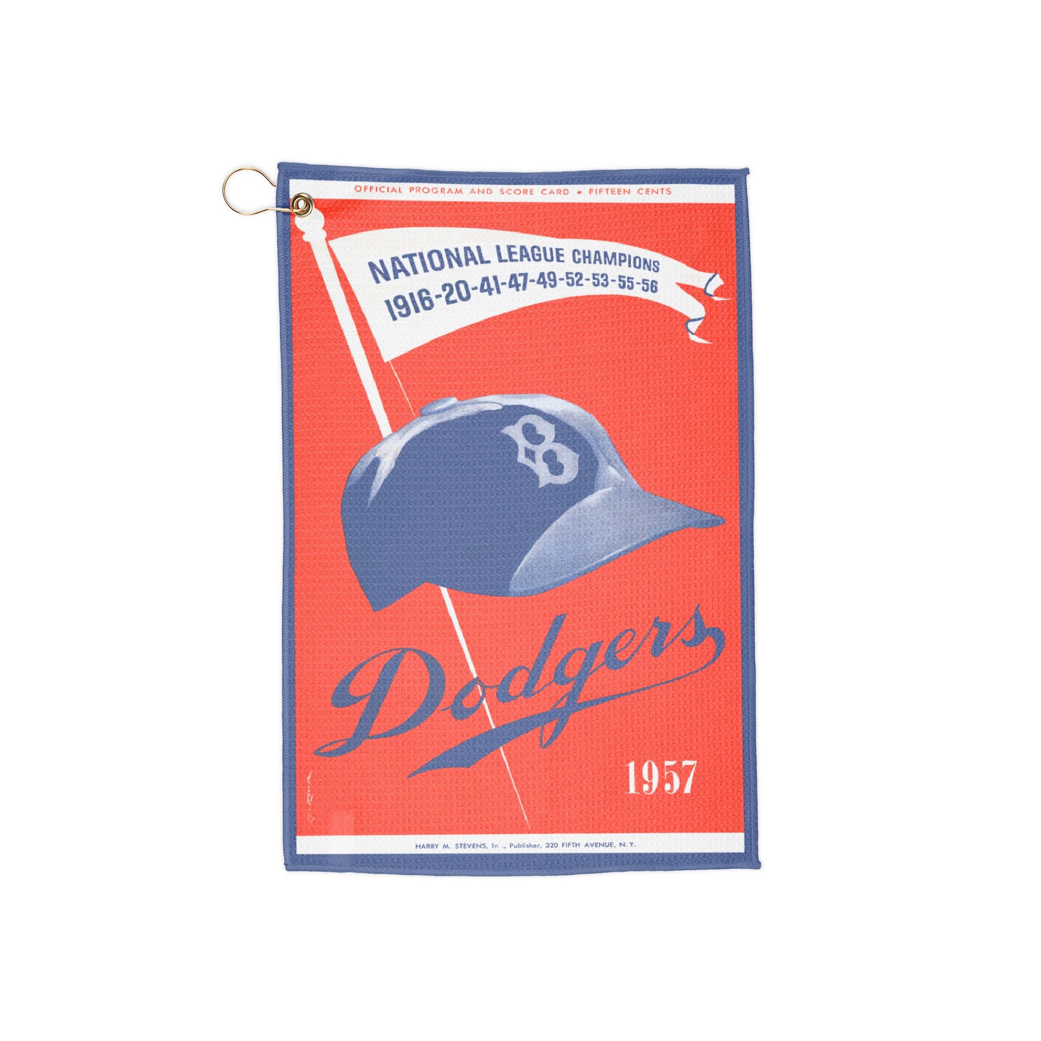Vintage 1957 Baseball Brooklyn Dodgers Golf Towel - Sports Memorabilia, Gift for Baseball Fan, Golf Accessories, Father's Day Gift, Retro