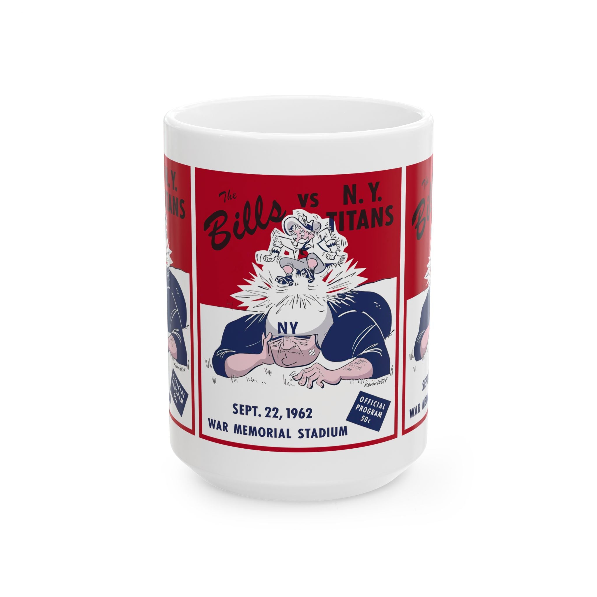 Football Buffalo Bills Mug, New York Titans Fan Gift, 1962 Sports Coffee Cup, Football Team Memorabilia, Sports Fan Merchandise