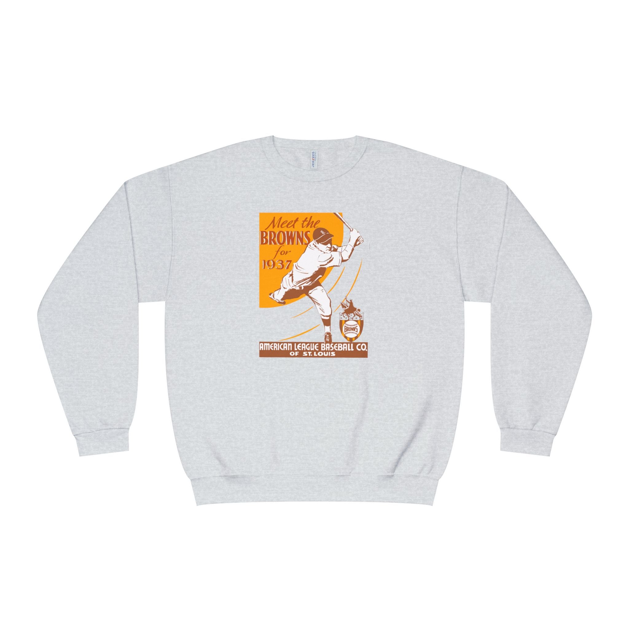 1937 Vintage St. Louis Browns Baseball Media Guide Cover - Unisex NuBlend® Crewneck Sweatshirt