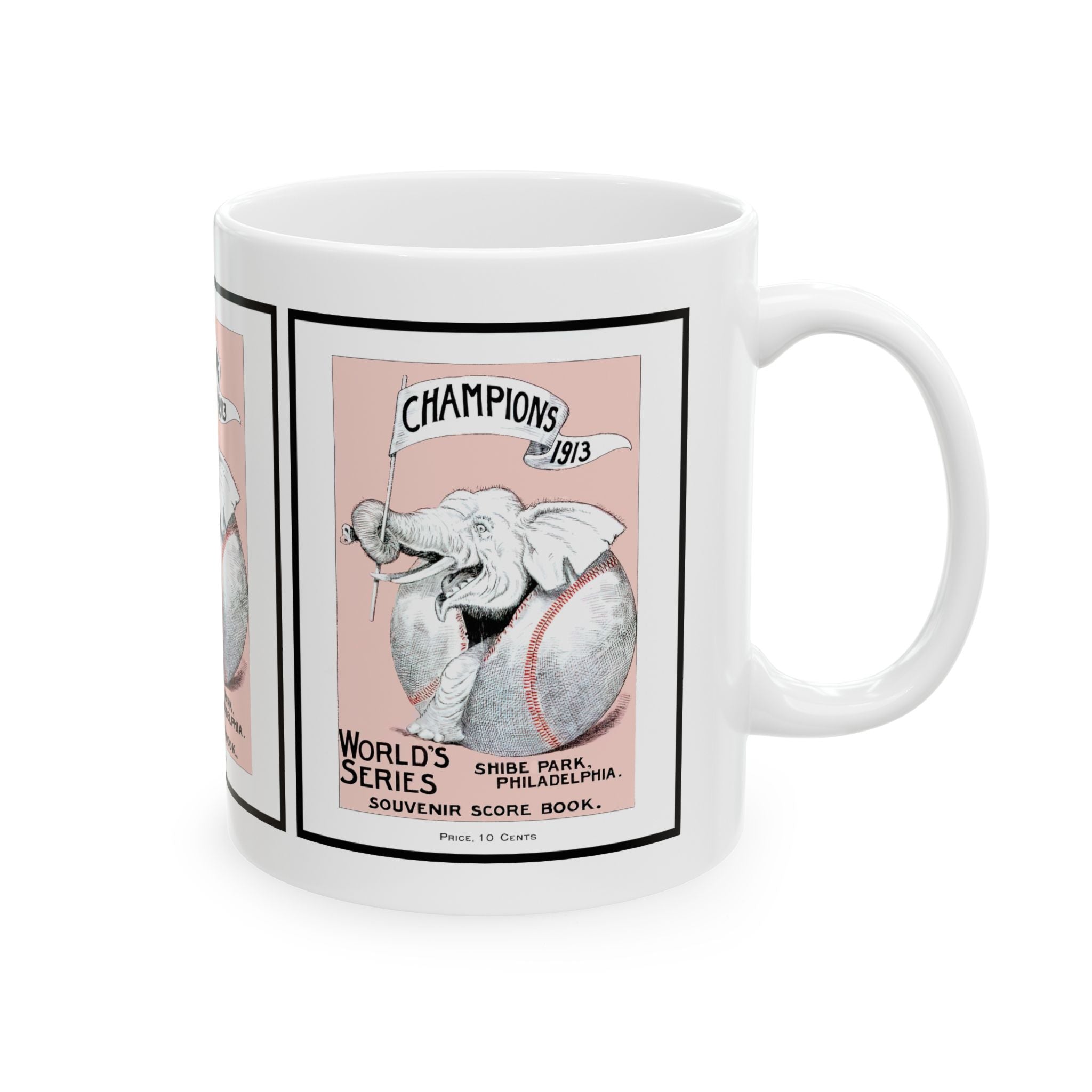 1913 Vintage New York Giants - Philadelphia Athletics World Series Program Cover- Ceramic Mug, 11oz