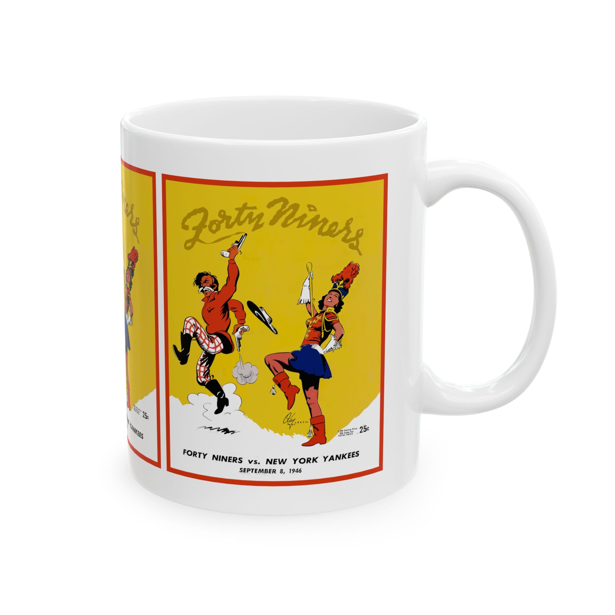 1946 Football 49ers - Yankees Ceramic Mug, Vintage Sports Fan Gift, Coffee Cup, Sports Memorabilia, Football Team Merchandise, Gift for Dad