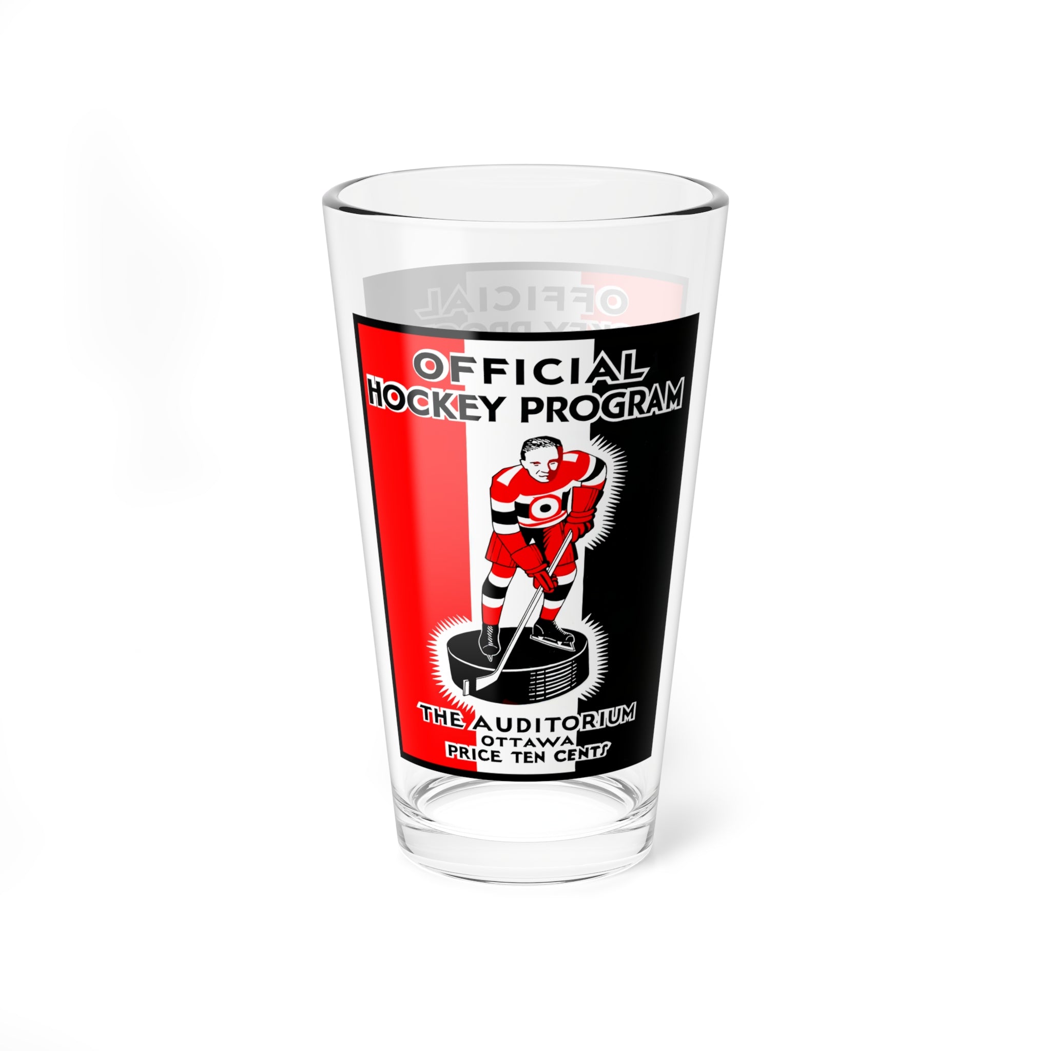 Mixing Glass, Ottawa Senators Hockey Vintage 1932-1933, Barware, Drinkware, Hockey Gift, Hockey Fan Gift