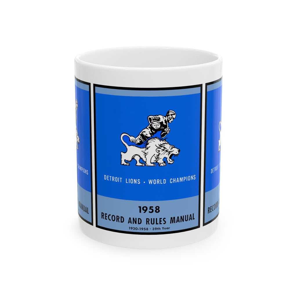 Ceramic Mug, 1958 Detroit Lions Football Champions, Gift for Sports Fan, Coffee Cup, Drinkware, Football Memorabilia, 11oz Mug, 15oz Mug