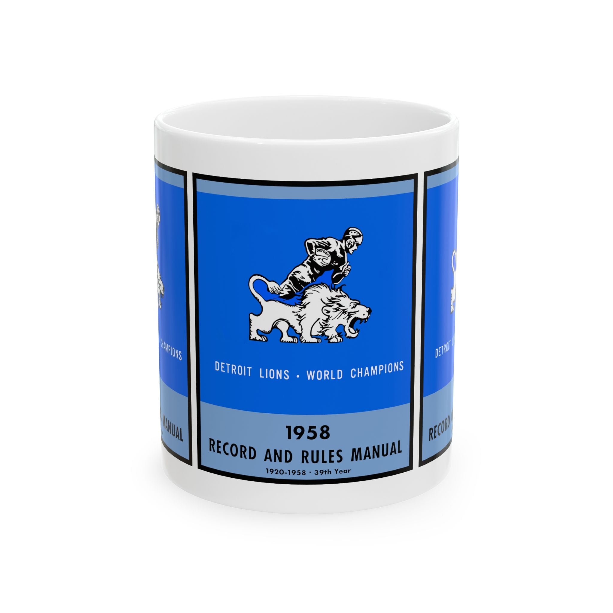 Ceramic Mug, 1958 Detroit Lions Football Champions, Gift for Sports Fan, Coffee Cup, Drinkware, Football Memorabilia, 11oz Mug, 15oz Mug