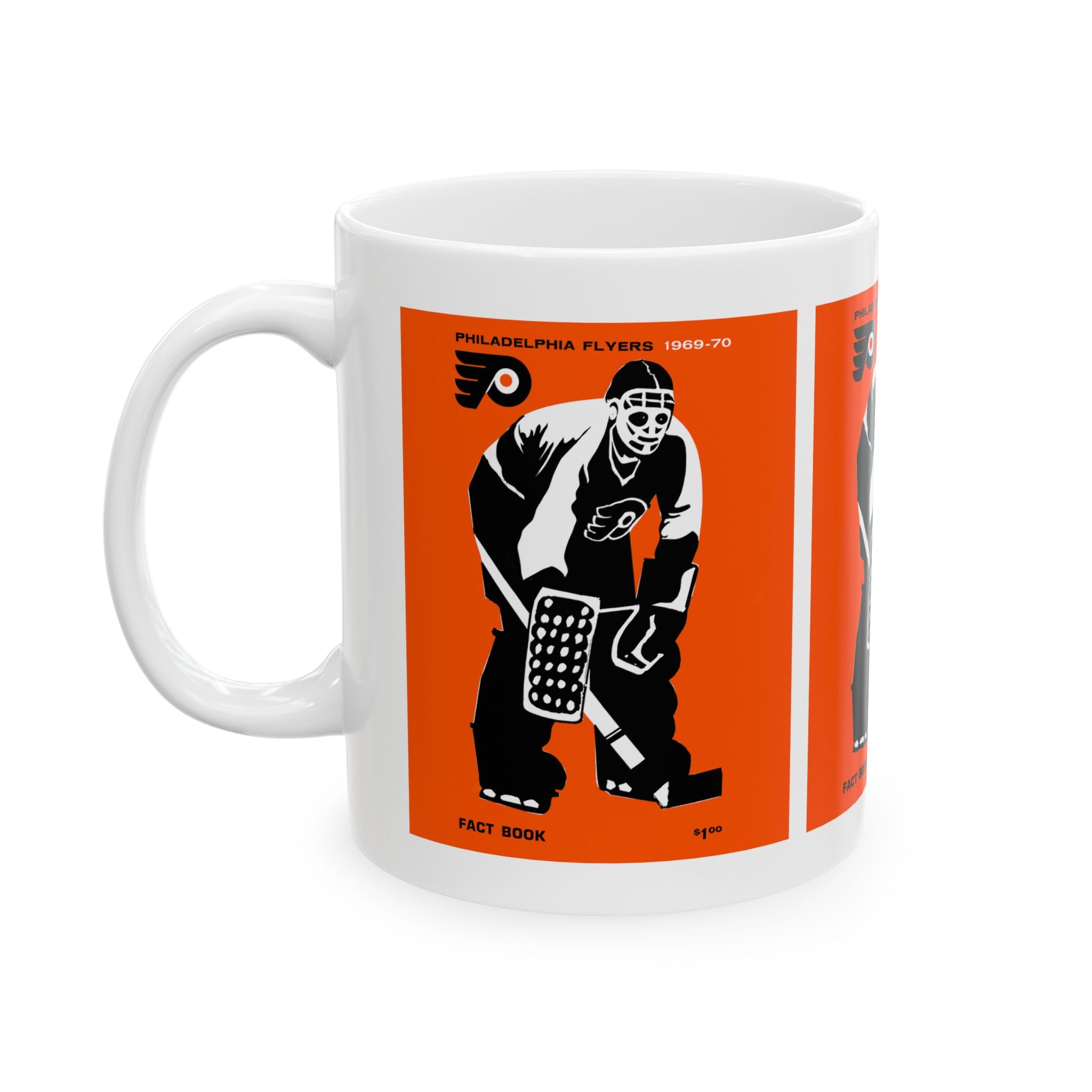 1969-1970 Vintage Philadelphia Flyers Media Guide Cover - Ceramic Mug, 11oz