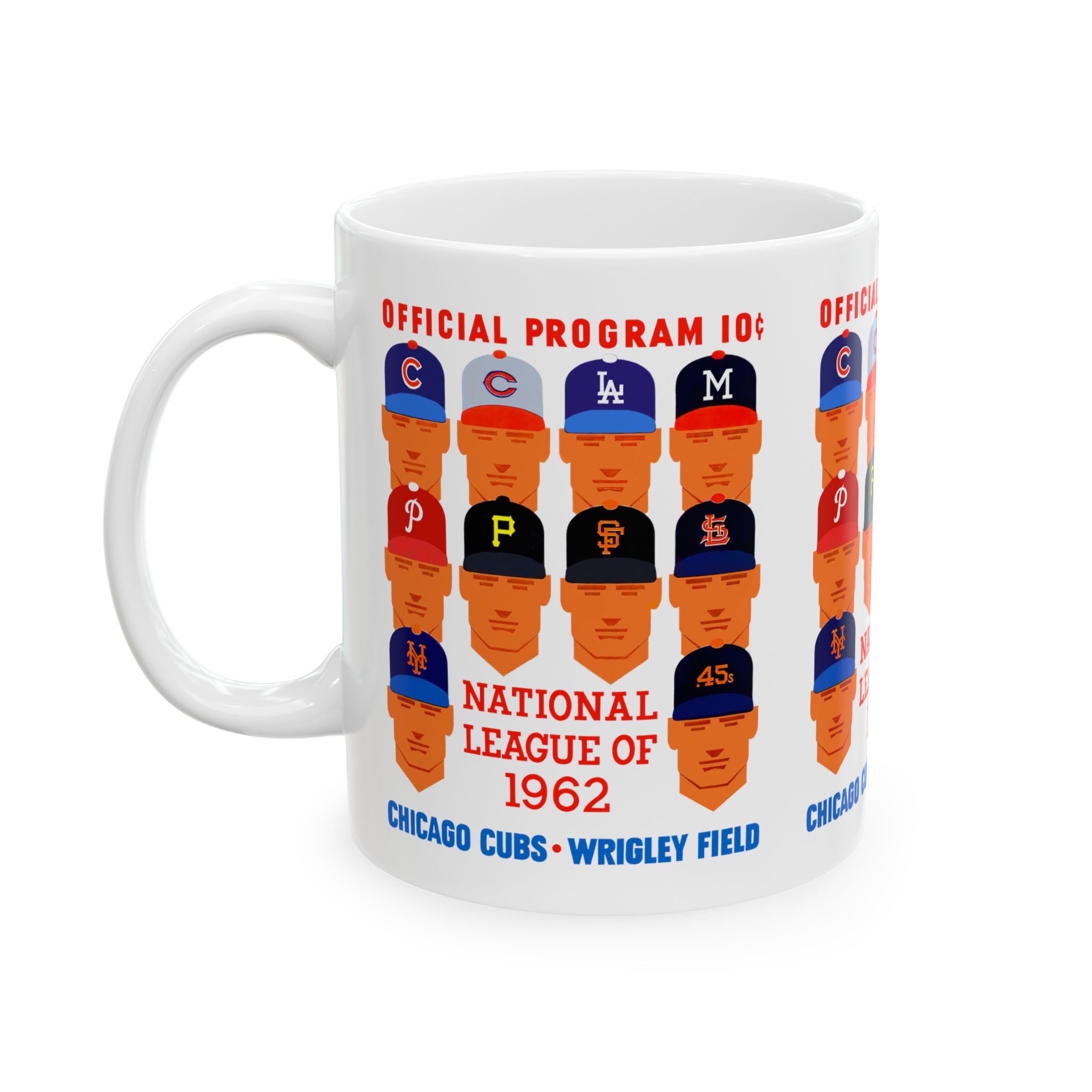 Ceramic Mug - 1962 Vintage Cubs Baseball Program - National League, Coffee Cup, Tea Mug, Sports Fan Gift, Baseball Memorabilia, Home Office
