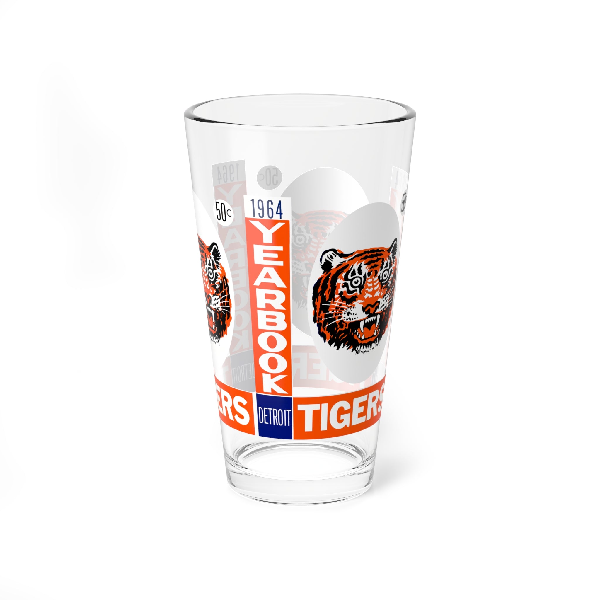 1964 Vintage Detroit Tigers Baseball Yearbook Cover -  Pint Glass, 16oz