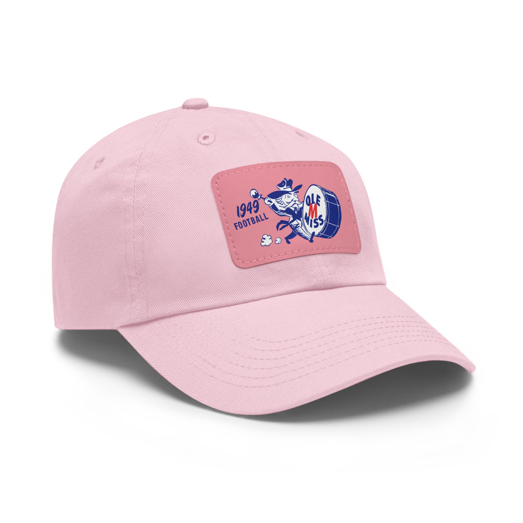 1949 Ole Miss Football - Dad Hat with Leather Patch (Rectangle)
