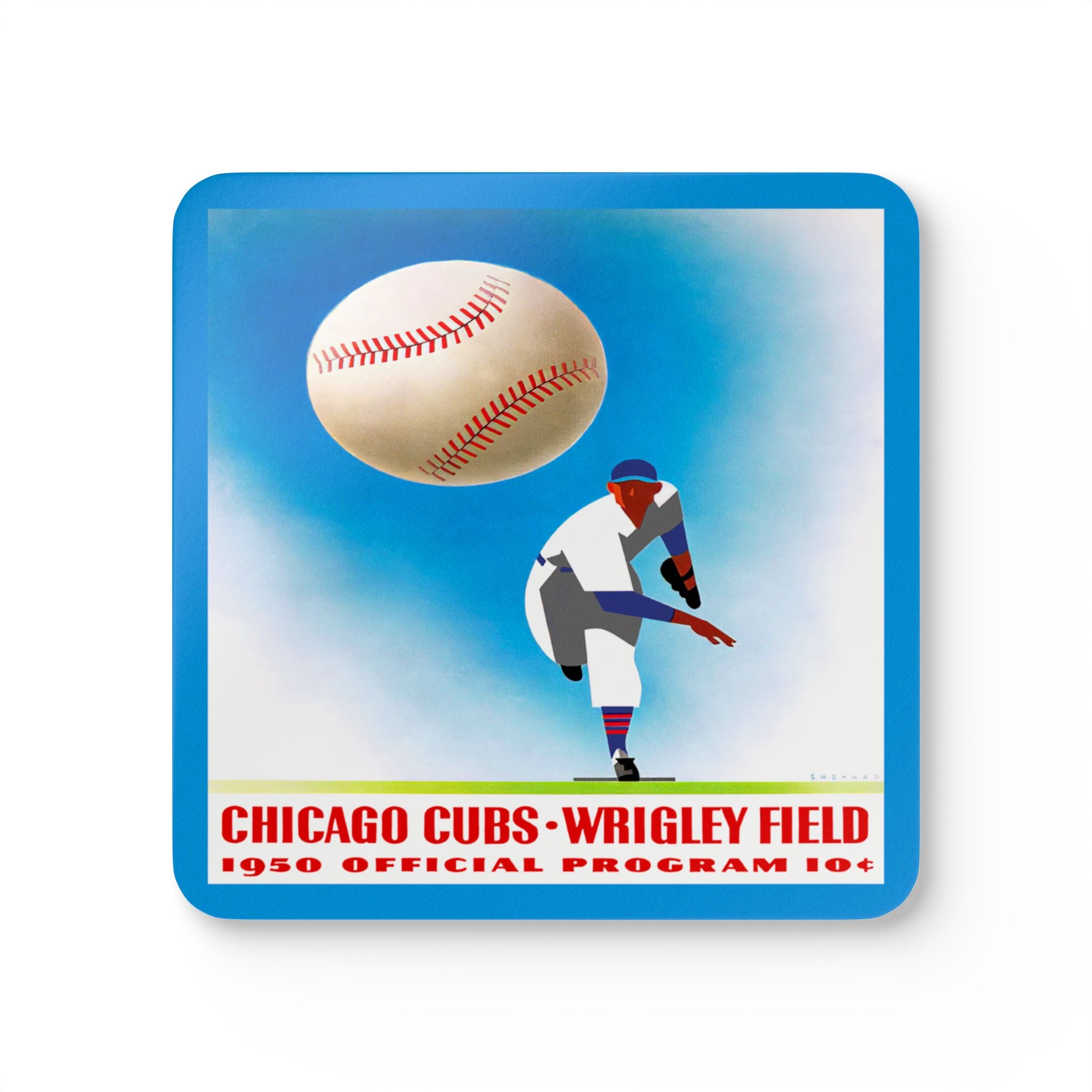 Baseball 1950 Chicago Cubs Coaster Memorabilia, Sports Coaster, Sports Fan Gift, Baseball Collectibles, Kitchen Decor