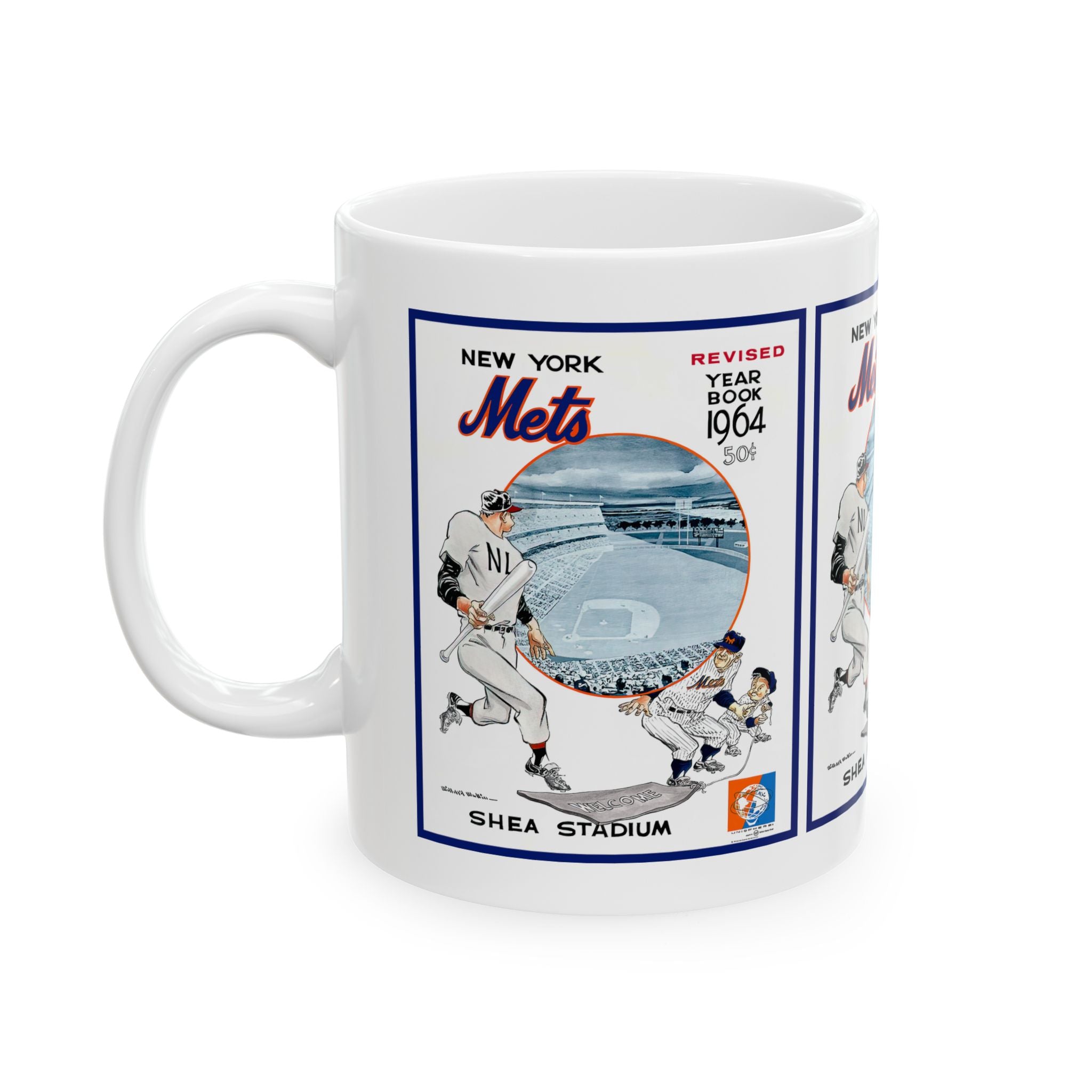 Vintage 1964 Baseball New York Mets Ceramic Mug, Sports Fan Gift, Baseball Memorabilia, Collector's Item, Coffee Cup