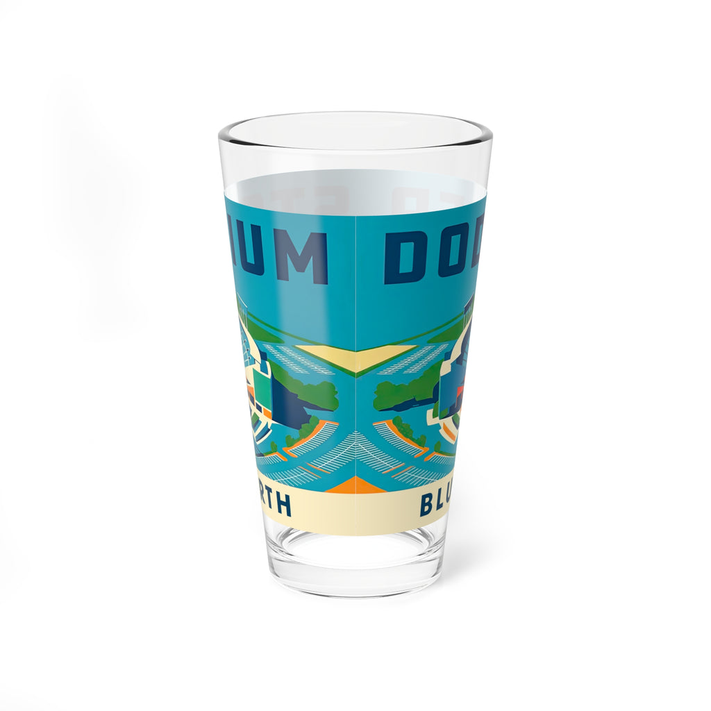 Dodger Stadium Blue Heaven on Earth Mixing Glass, 16oz | Baseball Stadium Barware