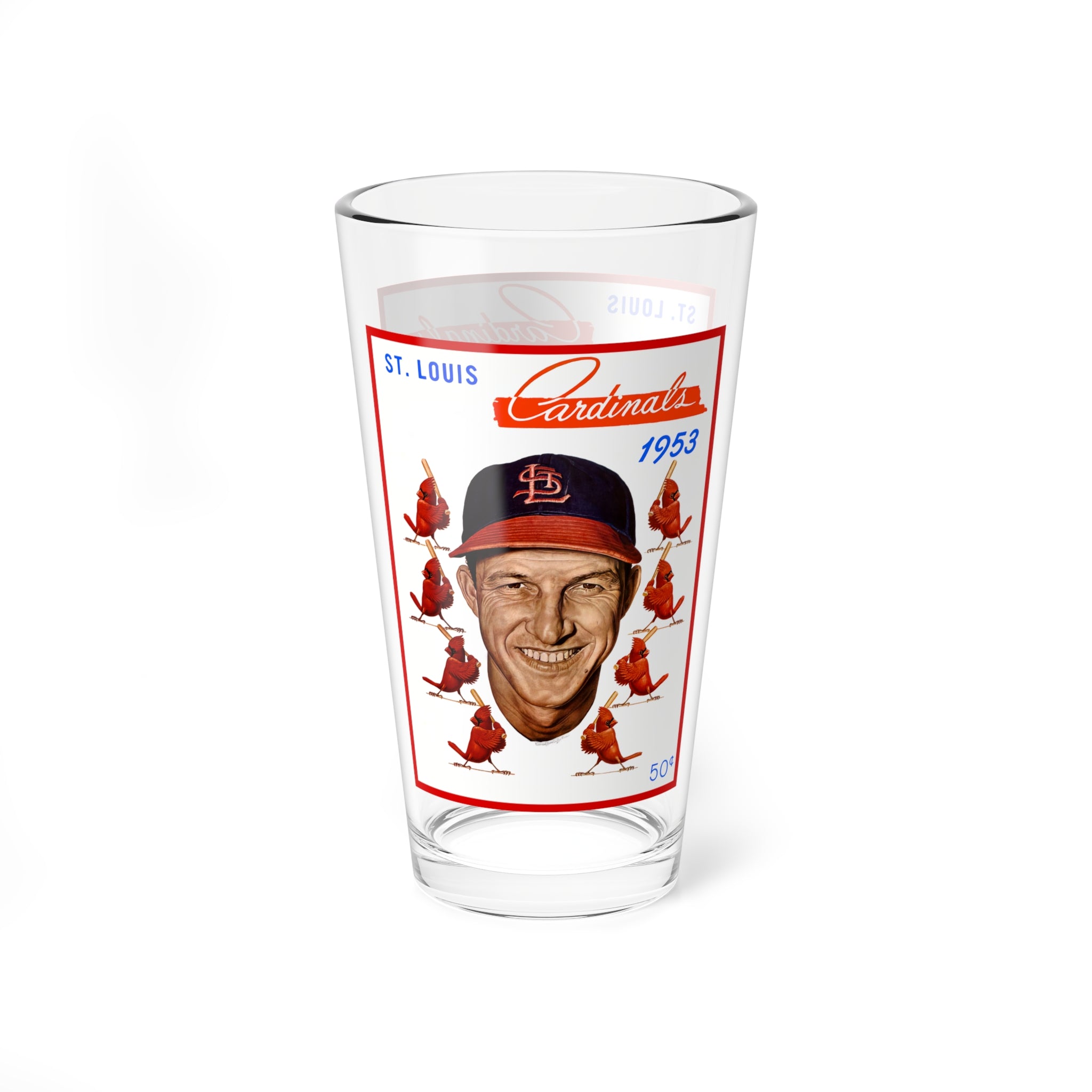 1953 St. Louis Baseball Mixing Glass — 16oz Retro Sports Bar Glass