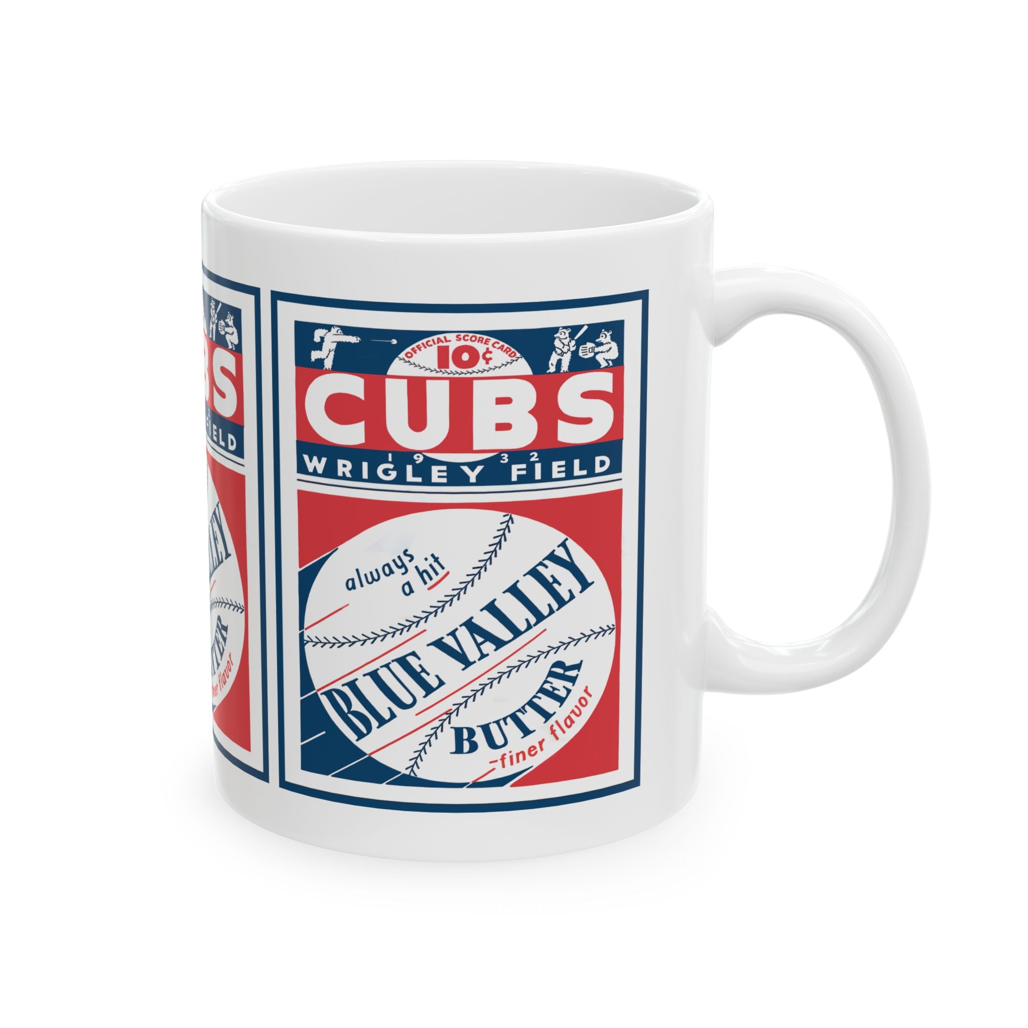 1932 Cubs Wrigley Field Vintage Baseball Ceramic Mug (11oz, 15oz)