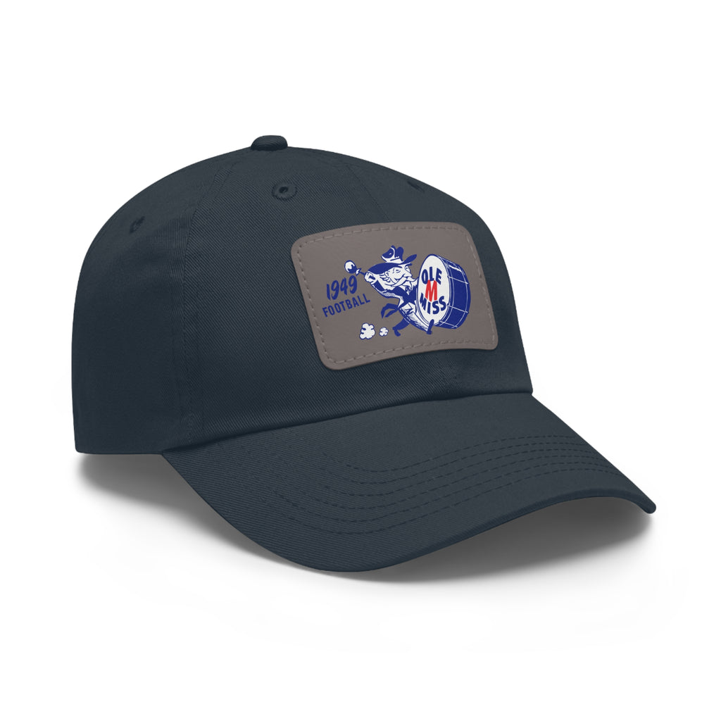 1949 Ole Miss Football - Dad Hat with Leather Patch (Rectangle)