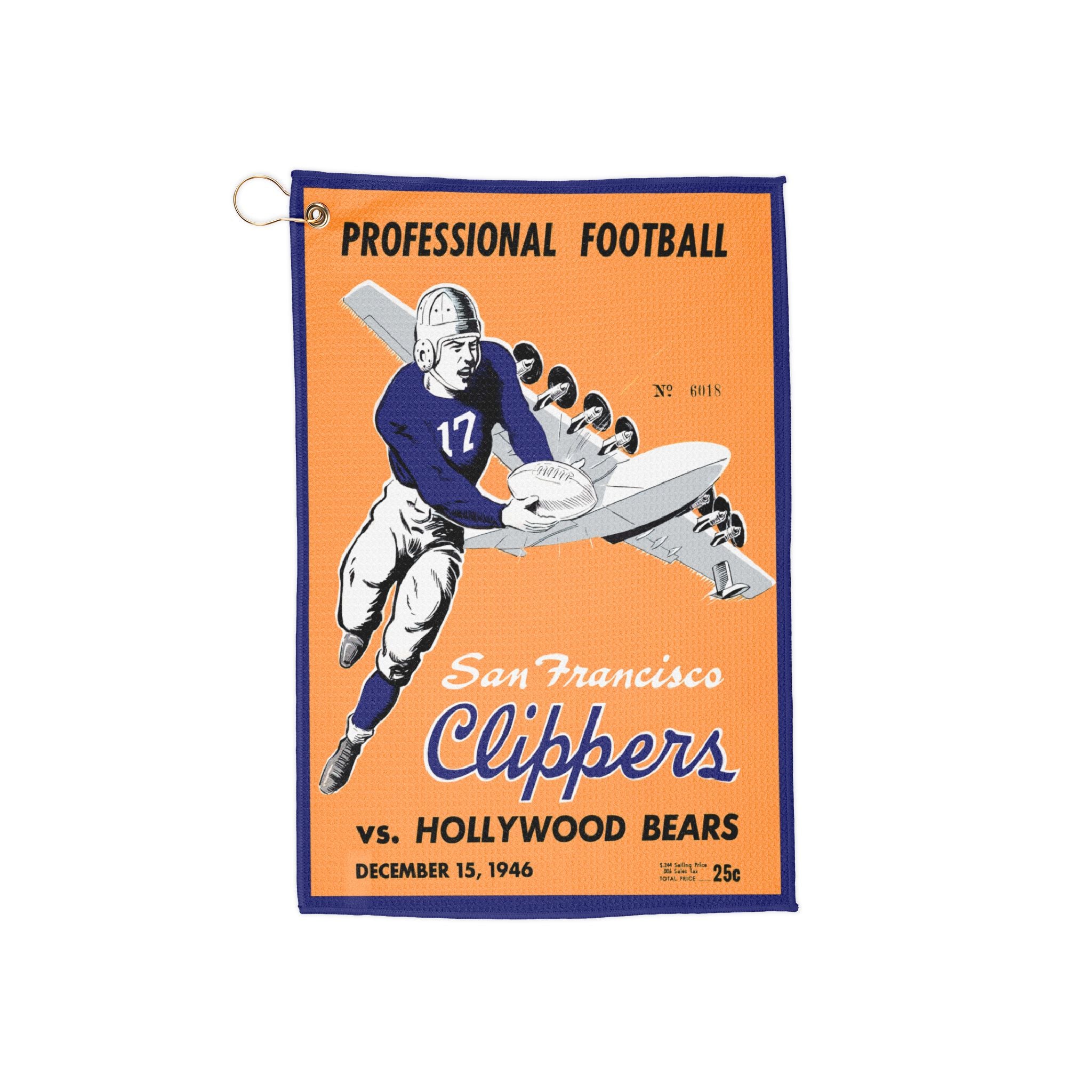 1946 San Francisco Clippers Football Golf Towel | Vintage Football