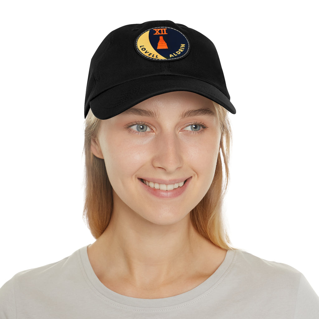 NASA Gemini 12 - Flight Patch - Dad Hat with Leather Patch (Round)