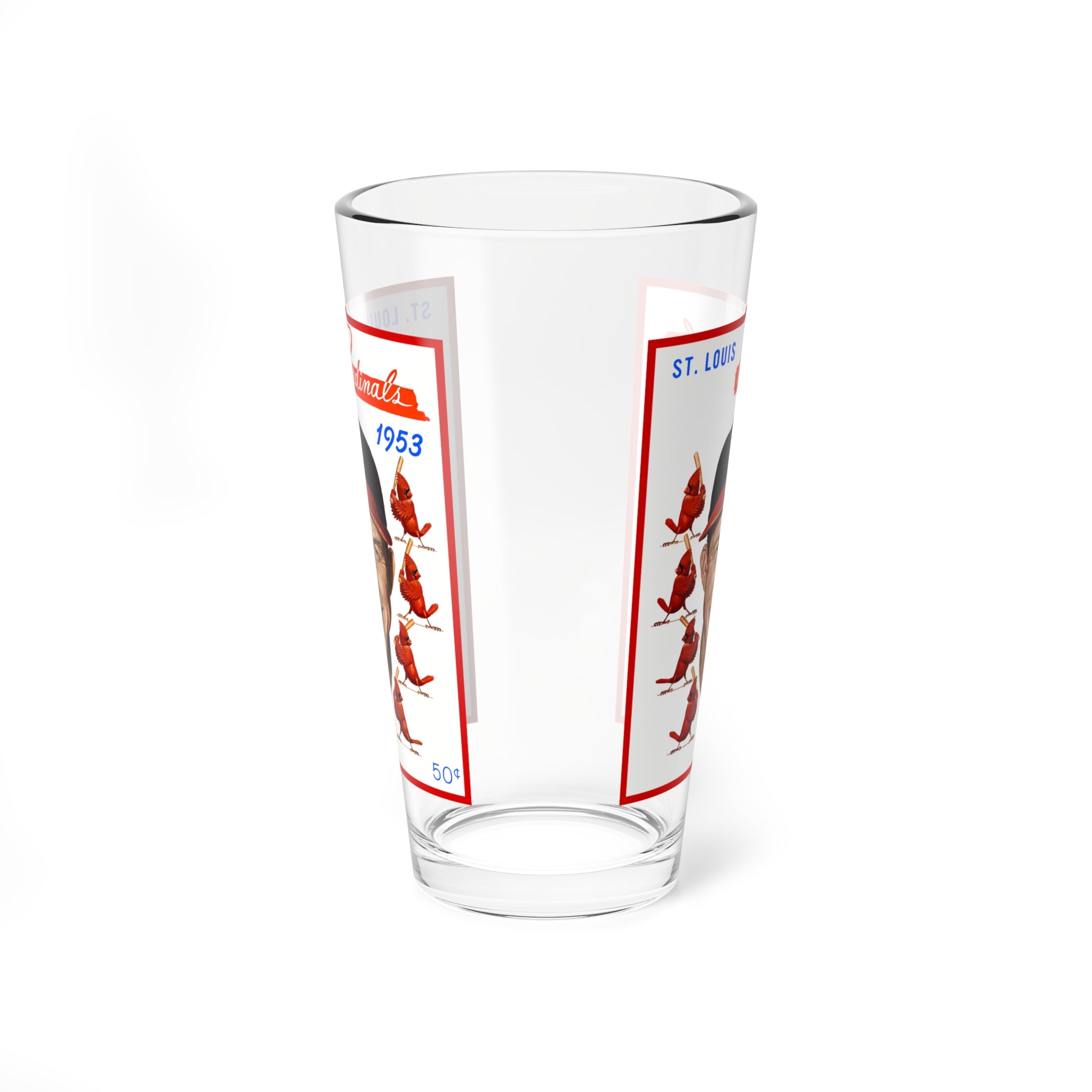 1953 St. Louis Baseball Mixing Glass — 16oz Retro Sports Bar Glass