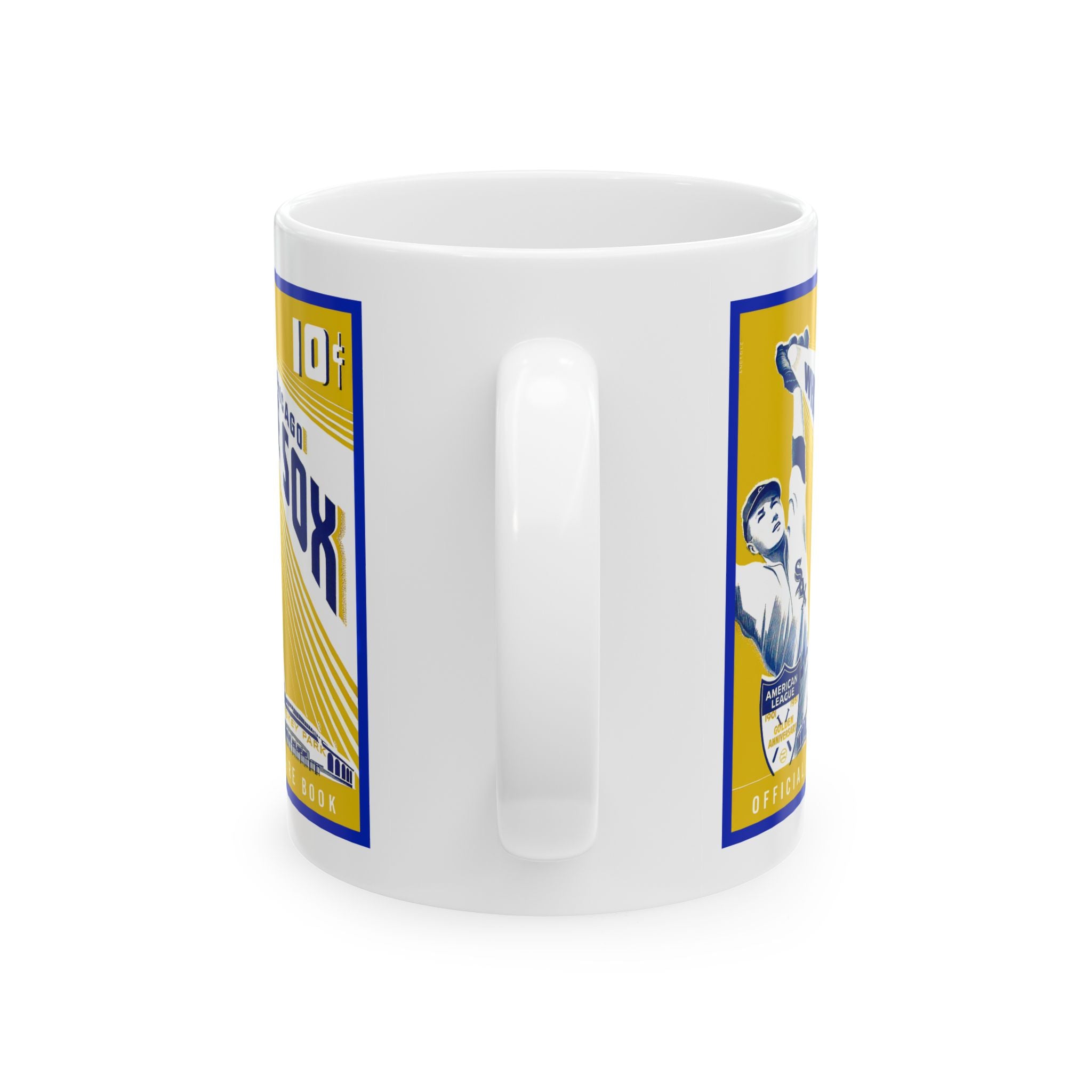 Vintage 1951 Chicago White Sox Golden Anniversary Ceramic Mug, 11oz - Retro Baseball Fan Gift, Sports Memorabilia, Coffee Cup, Home Kitchen