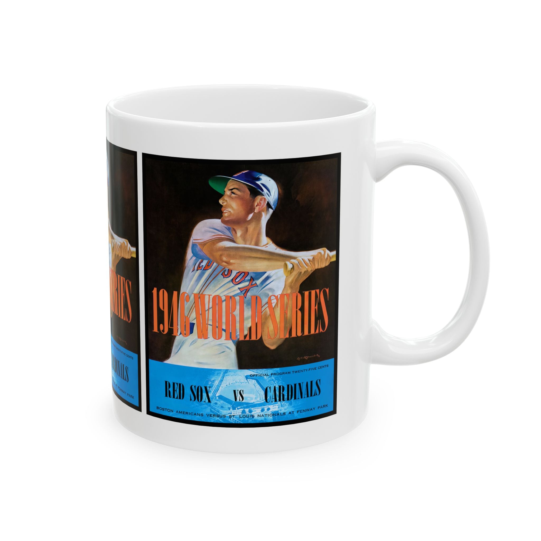 Vintage Baseball World Series Ceramic Mug, Red Sox Cardinals Fan Gift, Sports Coffee Cup, Baseball Memorabilia, Gift for Baseball