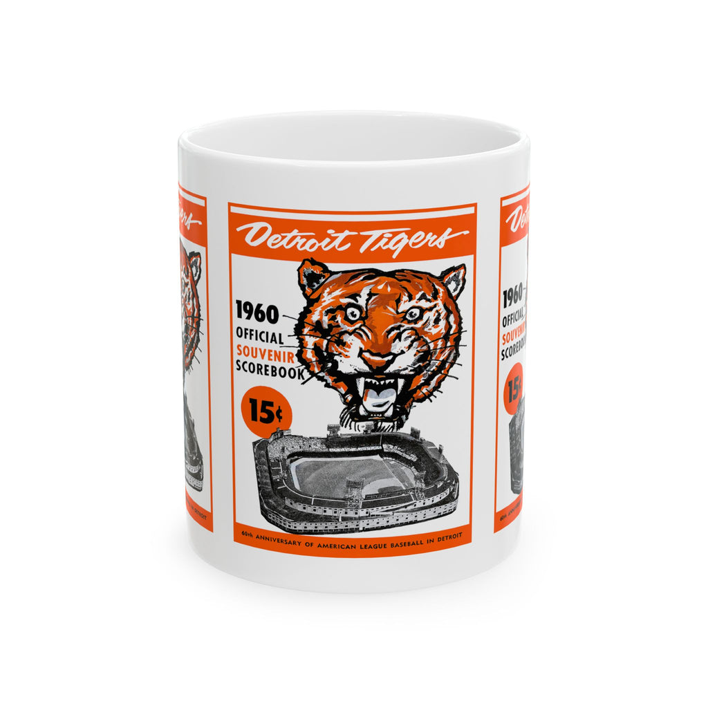 1960 Vintage Detroit Tigers - Tiger Stadium Program Cover - Ceramic Mug, 11oz
