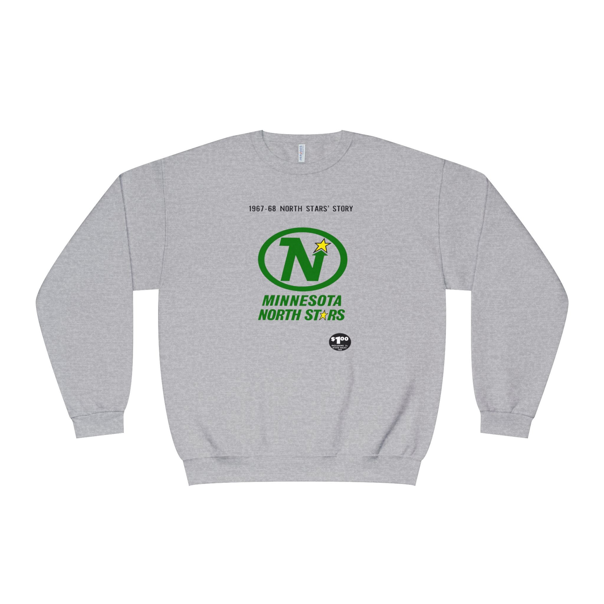 Vintage Minnesota North Stars Hockey Sweatshirt, 1967-1968 Retro Sports Crewneck Jumper, Unisex Pullover Gift for Hockey Fans, Minnesota