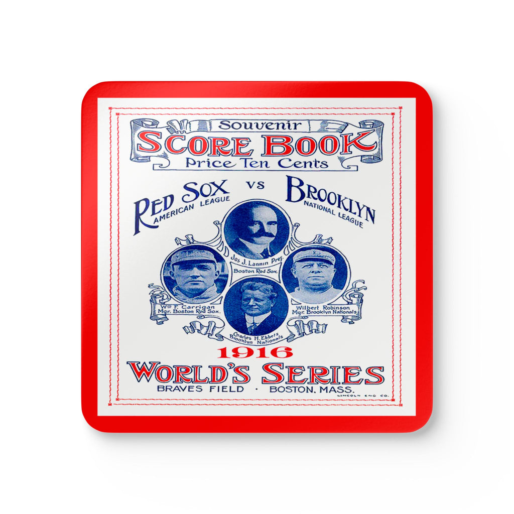 Baseball 1916 World Series Coaster Brooklyn Boston Memorabilia, Sports Coaster, Sports Fan Gift, Baseball Collectibles, Kitchen Decor