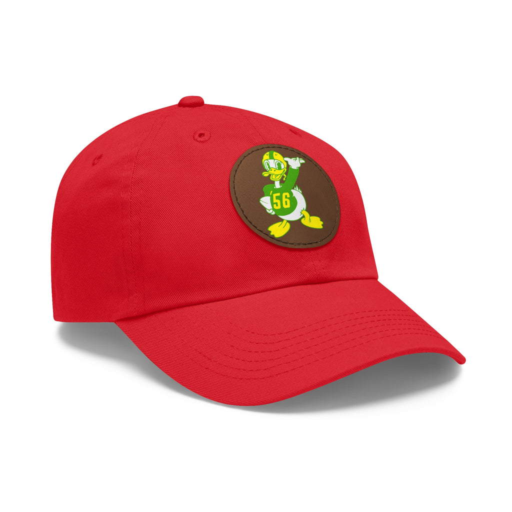 1956 Vintage Oregon Football - Dad Hat with Leather Patch (Round)