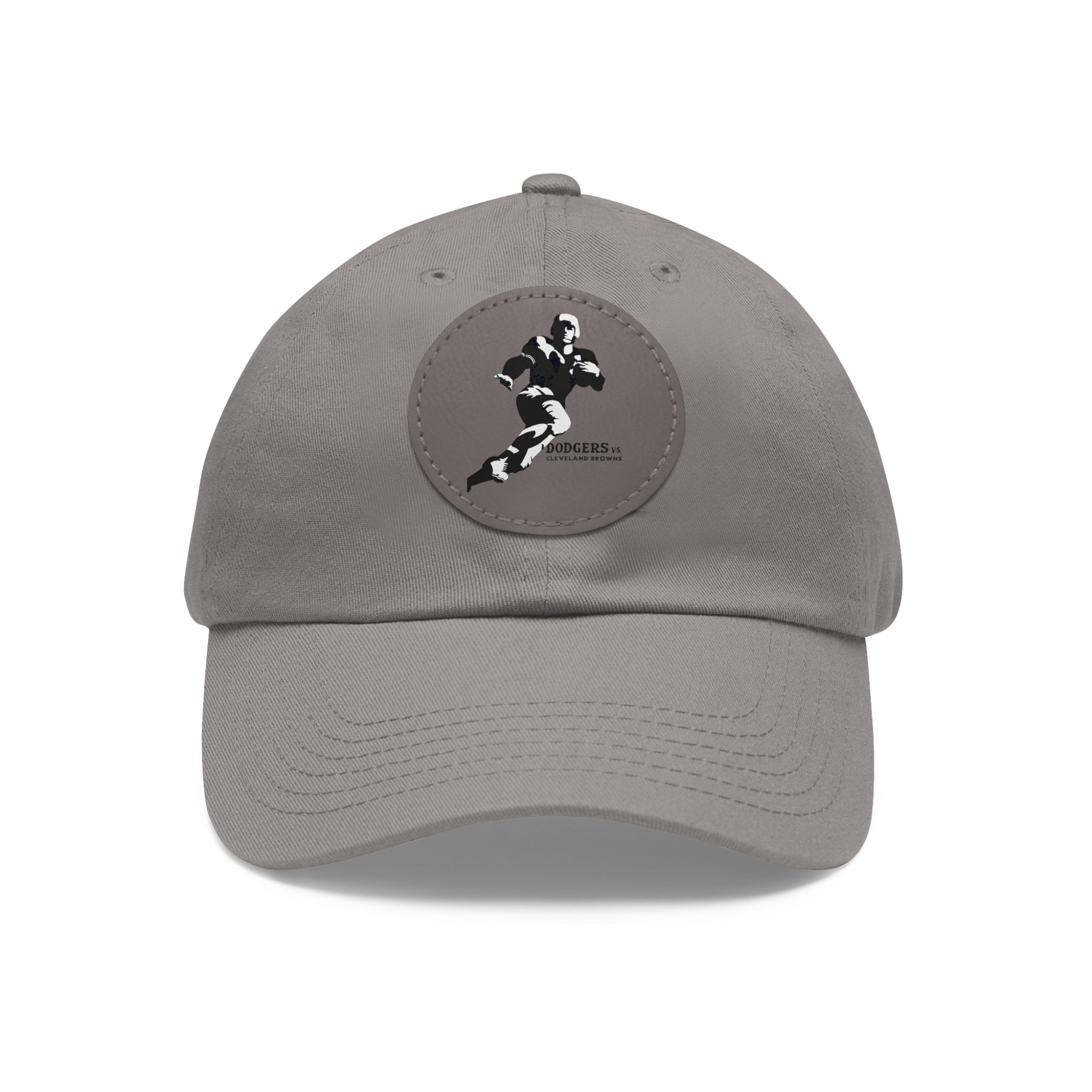 1947 Vintage Brooklyn Dodgers - Cleveland Browns Football - Dad Hat with Leather Patch (Round)