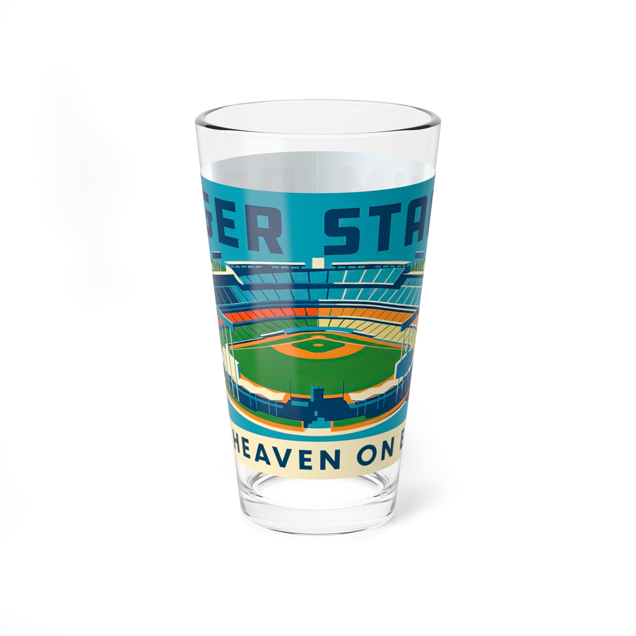 Dodger Stadium Blue Heaven on Earth Mixing Glass, 16oz | Baseball Stadium Barware