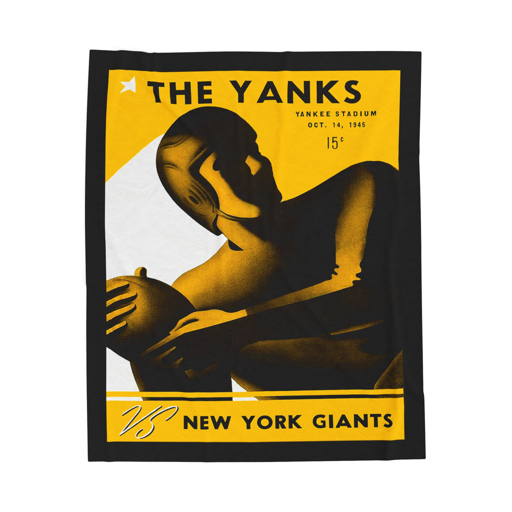 Blanket, 1945 Boston Yanks Football New York Giants Plush Throw for Football Fans, Sports Enthusiasts, Football Lovers, Home Decor, Gifts