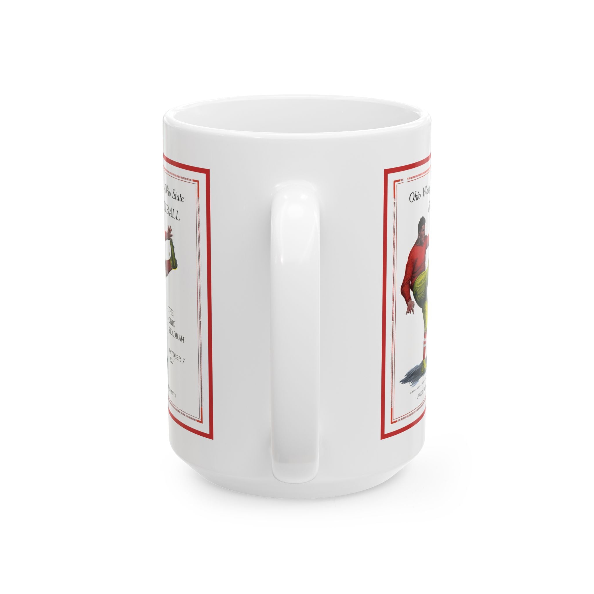 Ohio Wesleyan vs Ohio State 1922 Football Ceramic Mug, Sports Fan Gift, Coffee Cup, Tea Mug, Football Game Memorabilia, Vintage Sports Mug
