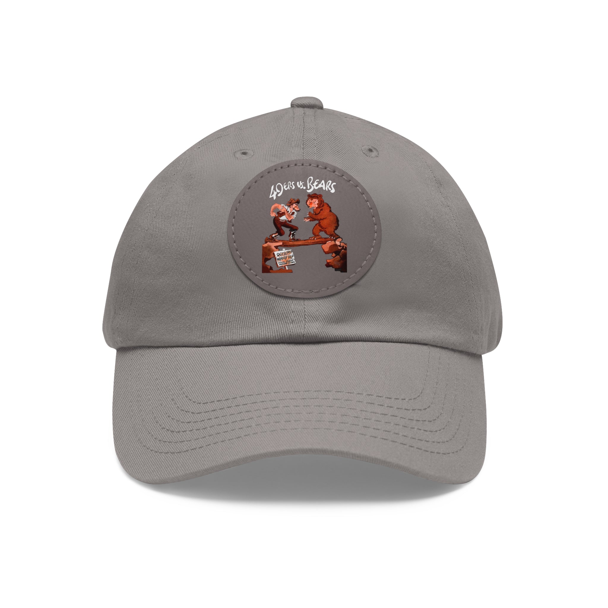 1955 Vintage Chicago Bears - San Francisco 49ers Football Program Cover - Dad Hat with Leather Patch (Round)