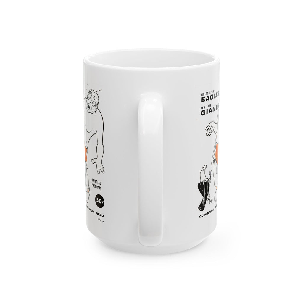 1959 Football Giants Eagles Mug | Vintage Football Ceramic Coffee Cup, 11oz and 15oz