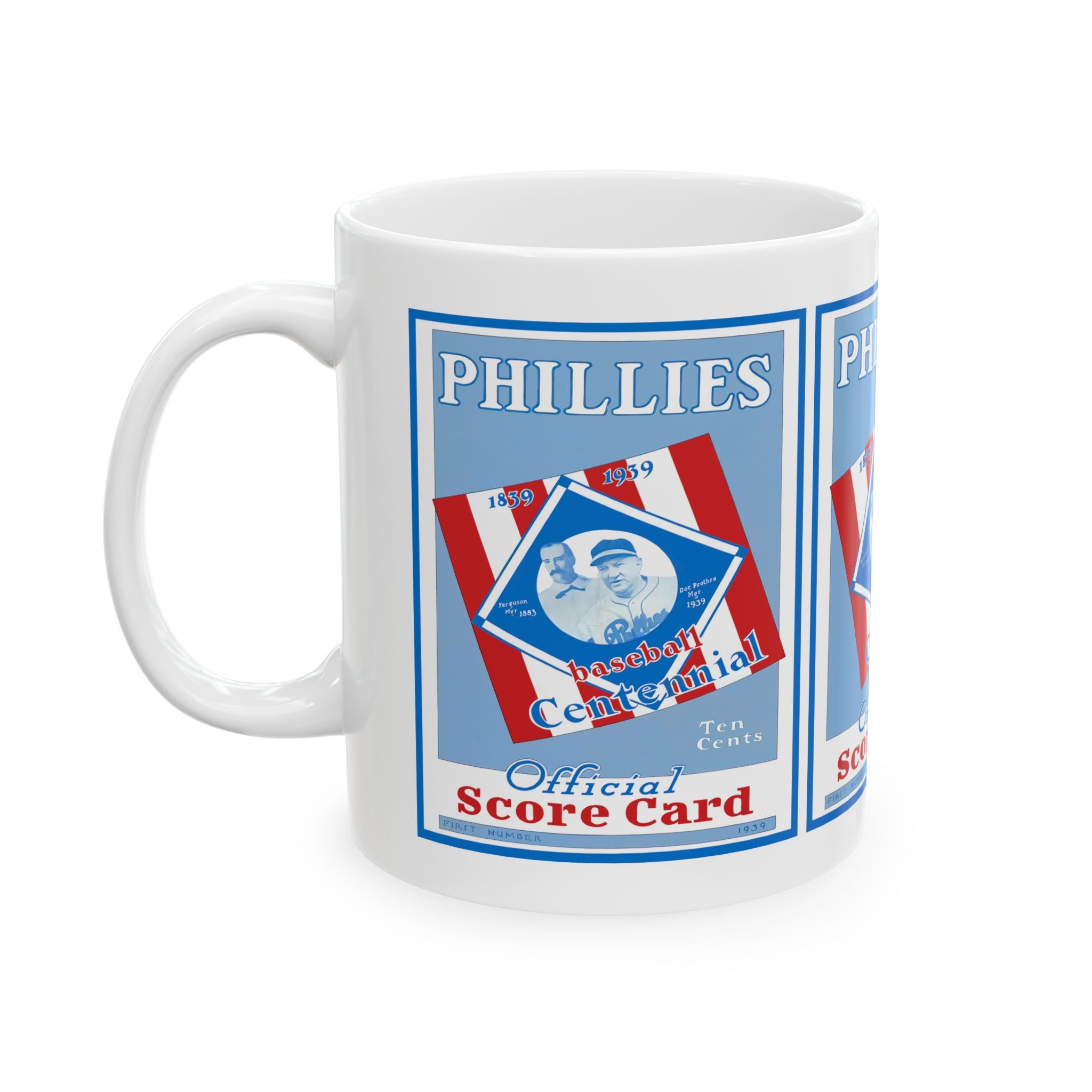 Ceramic Mug, 1939 Baseball Phillies, Sports Fan Gift, Vintage Baseball Mug, Baseball Lover Gift, Baseball Memorabilia, Sports Collectible
