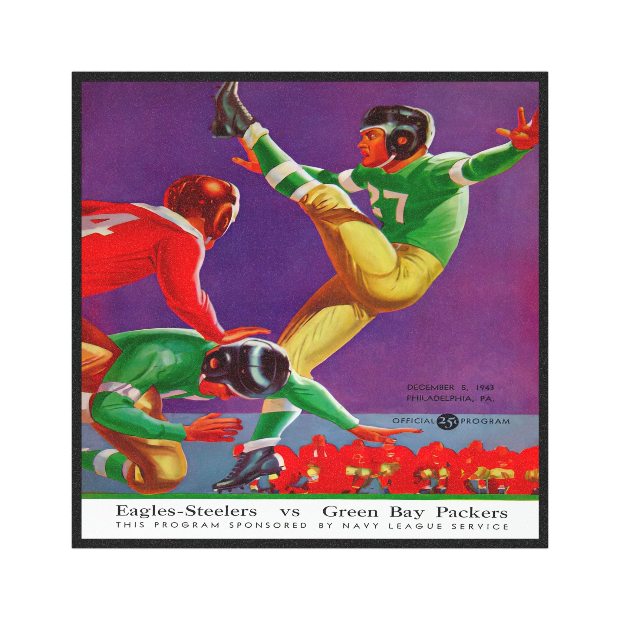 1943 Steeagles Eagles-Steelers vs Green Bay Vintage Football Car Magnet