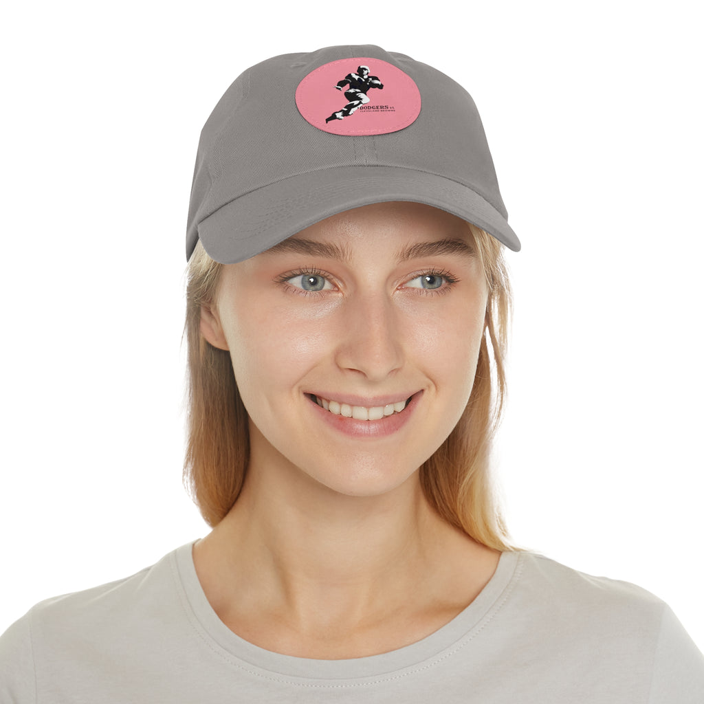 1947 Vintage Brooklyn Dodgers - Cleveland Browns Football - Dad Hat with Leather Patch (Round)