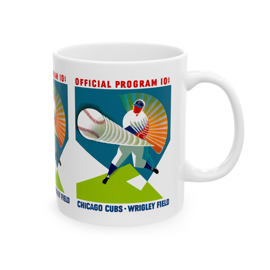 1960 Vintage Chicago Cubs Baseball Program Cover - Ceramic Mug, 11oz