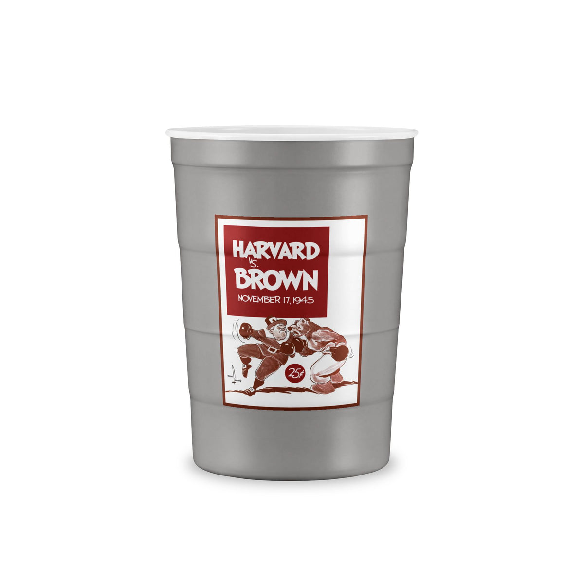 Harvard vs Brown Football Poster Cup | Recyclable Steel Cup
